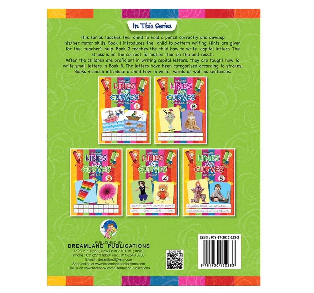 Dreamland Paper Back Lines and Curves Pattern Writing Part 1 Book for kids 3Y+, Multicolour