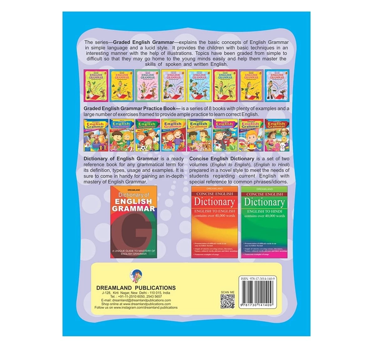 Dreamland Paper Back Graded English Grammar Part 8 School Textbooks for kids 5Y+, Multicolour