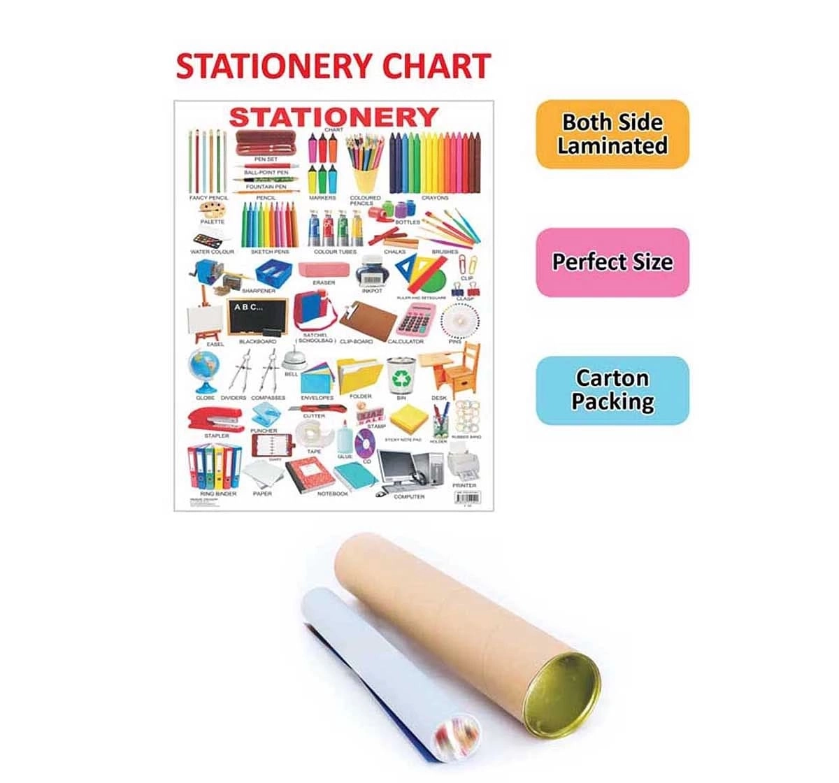 Dreamland Chart stationery for kids 3Y+, Multicolour