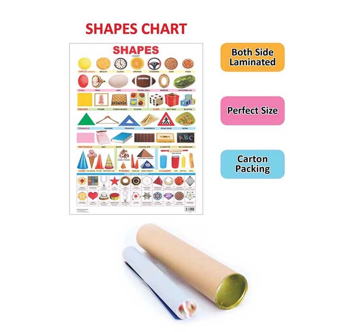 Dreamland Chart Shapes Book for kids 3Y+, Multicolour
