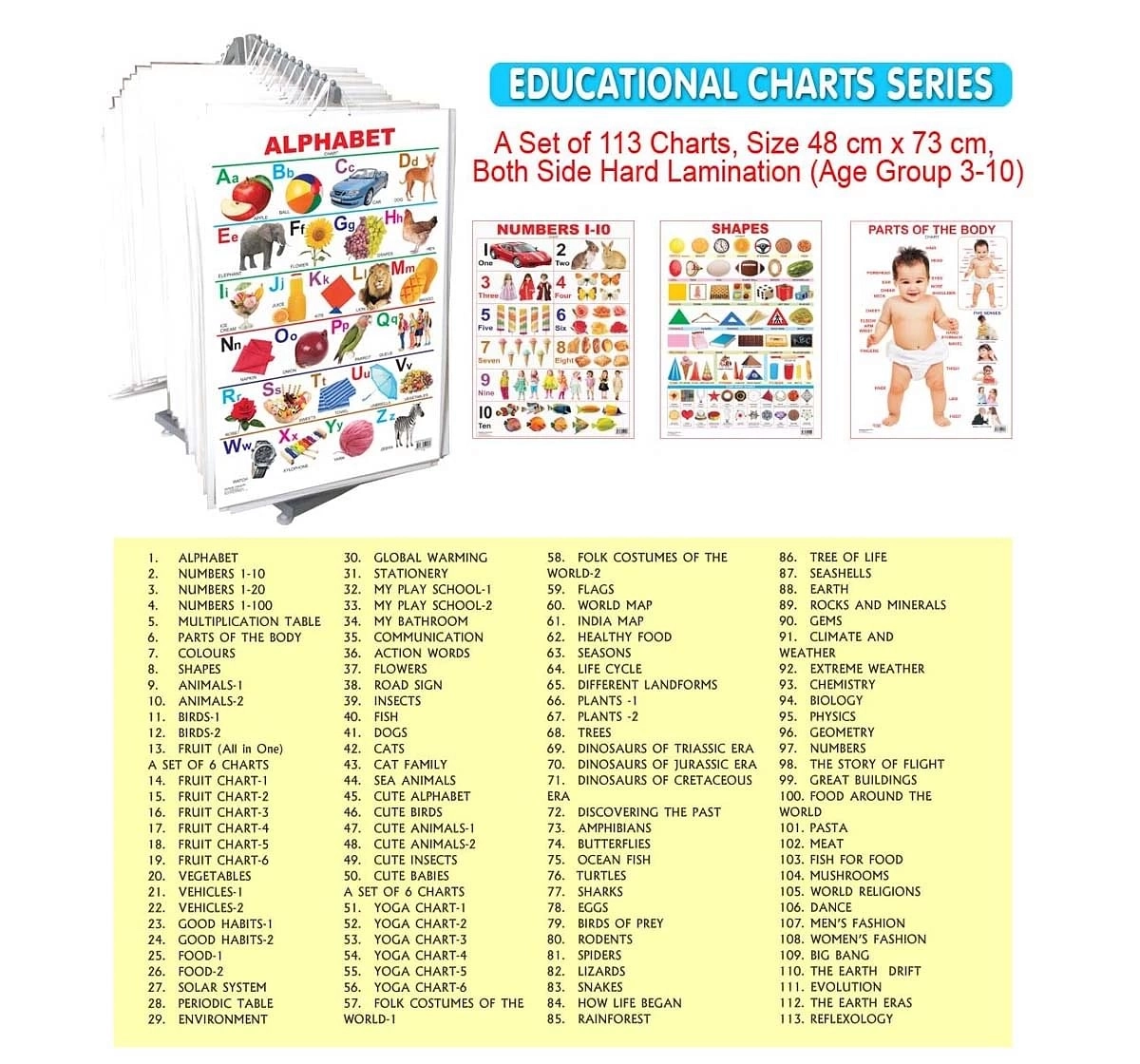 Dreamland Chart Shapes Book for kids 3Y+, Multicolour