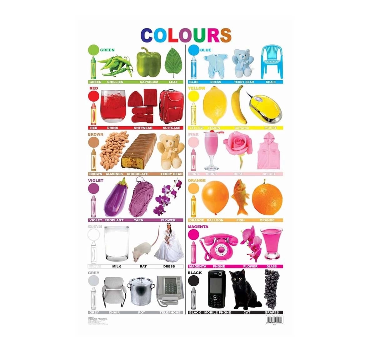 Dreamland Chart Fruits All In One Book for kids 3Y+, Multicolour