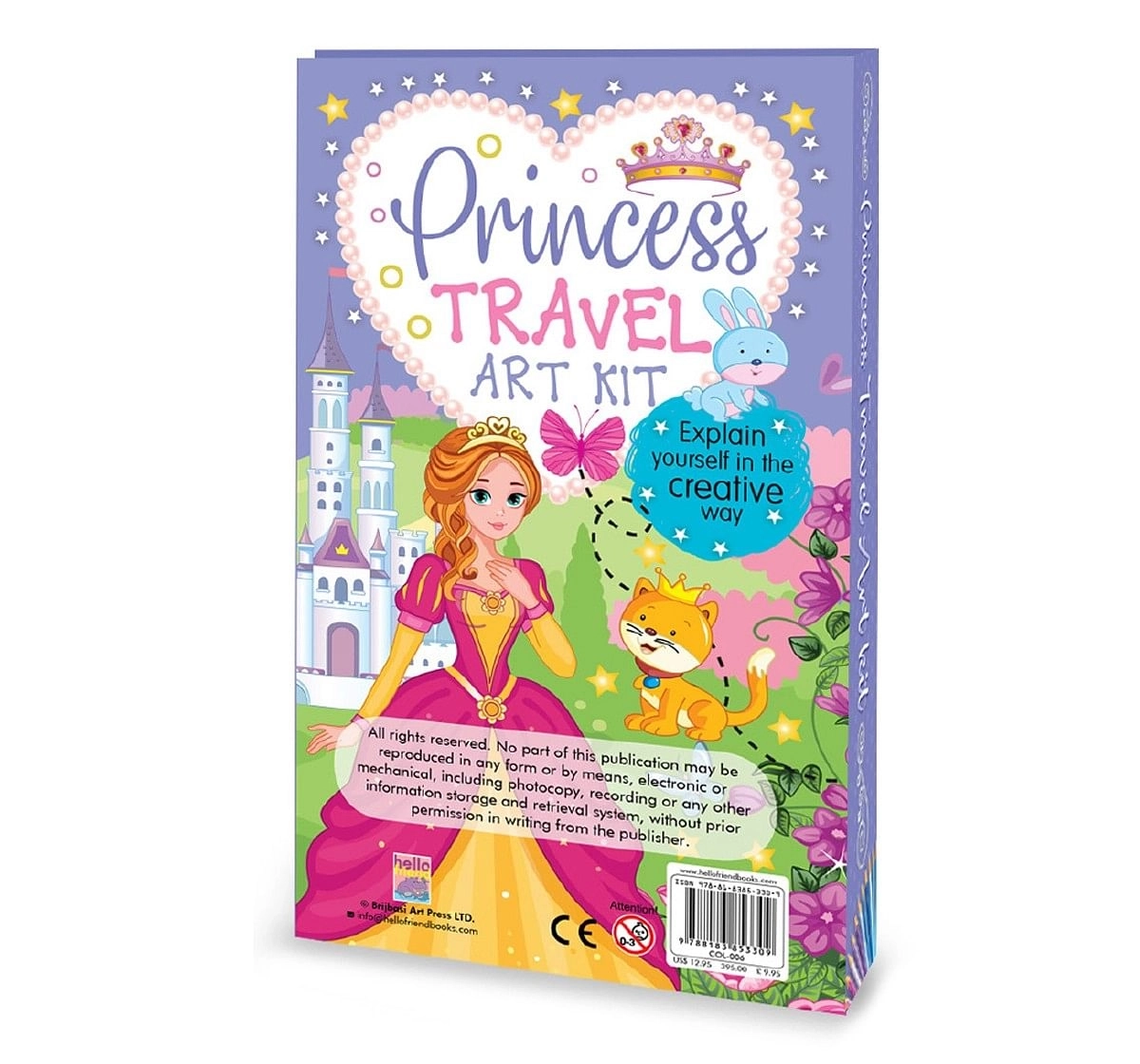 Hellofriend Books Princess Travel Colouring Art Kit soft cover book Multicolor 4Y+