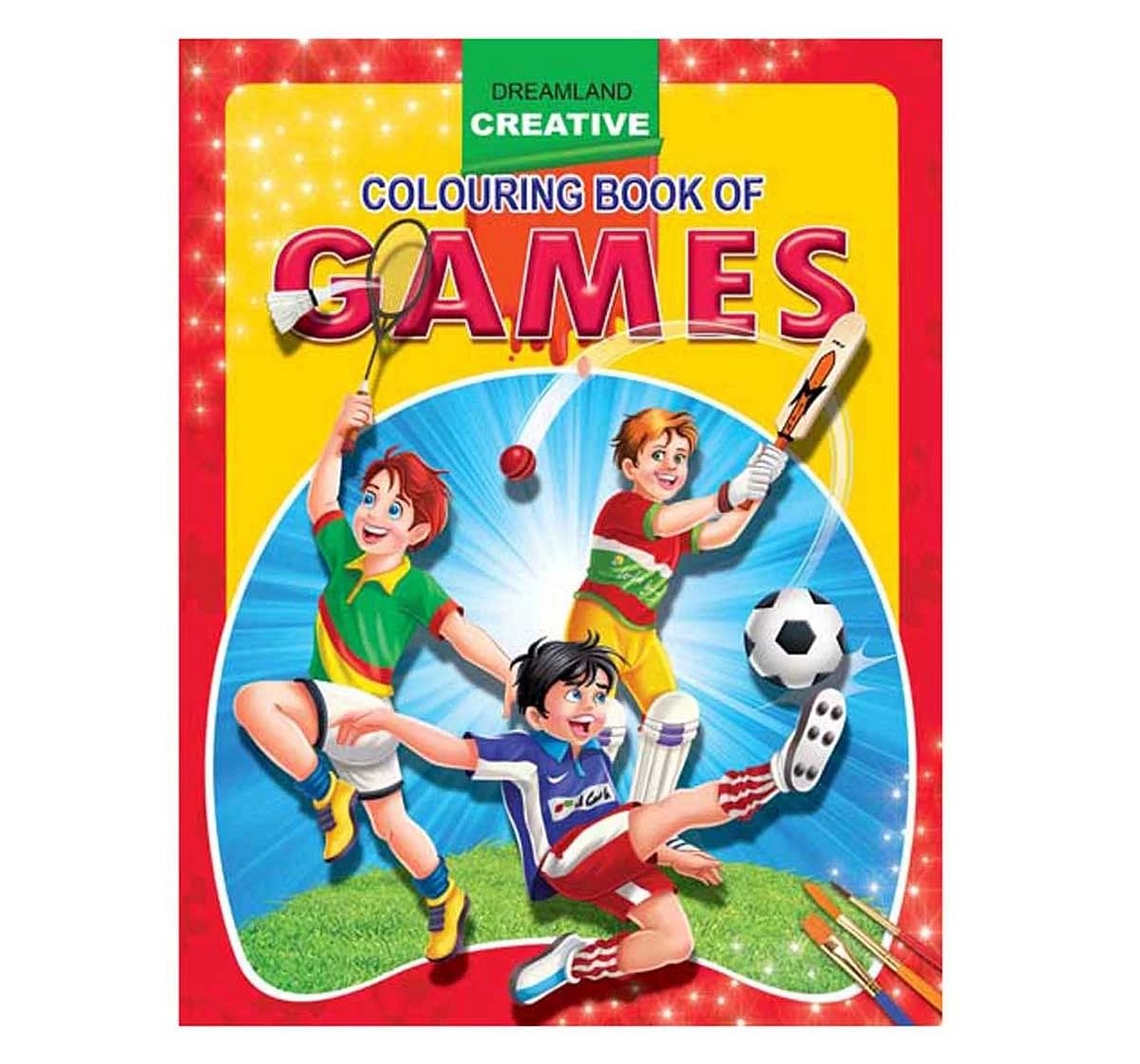 Dreamland Paper Back Creative Colouring Games Book for kids 3Y+, Multicolour