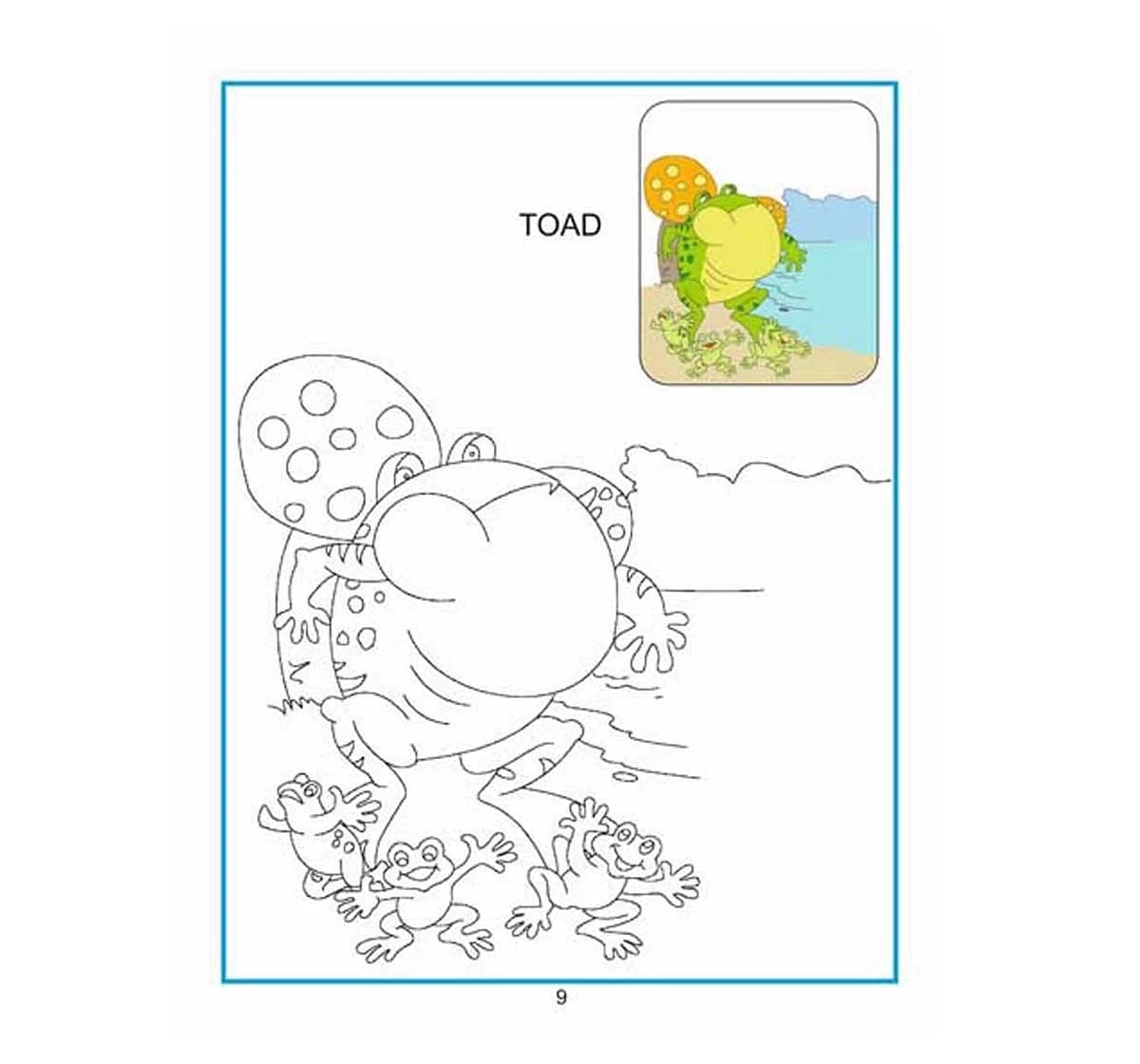 Dreamland Paper Back Creative Colouring Water Animals Book for kids 3Y+, Multicolour