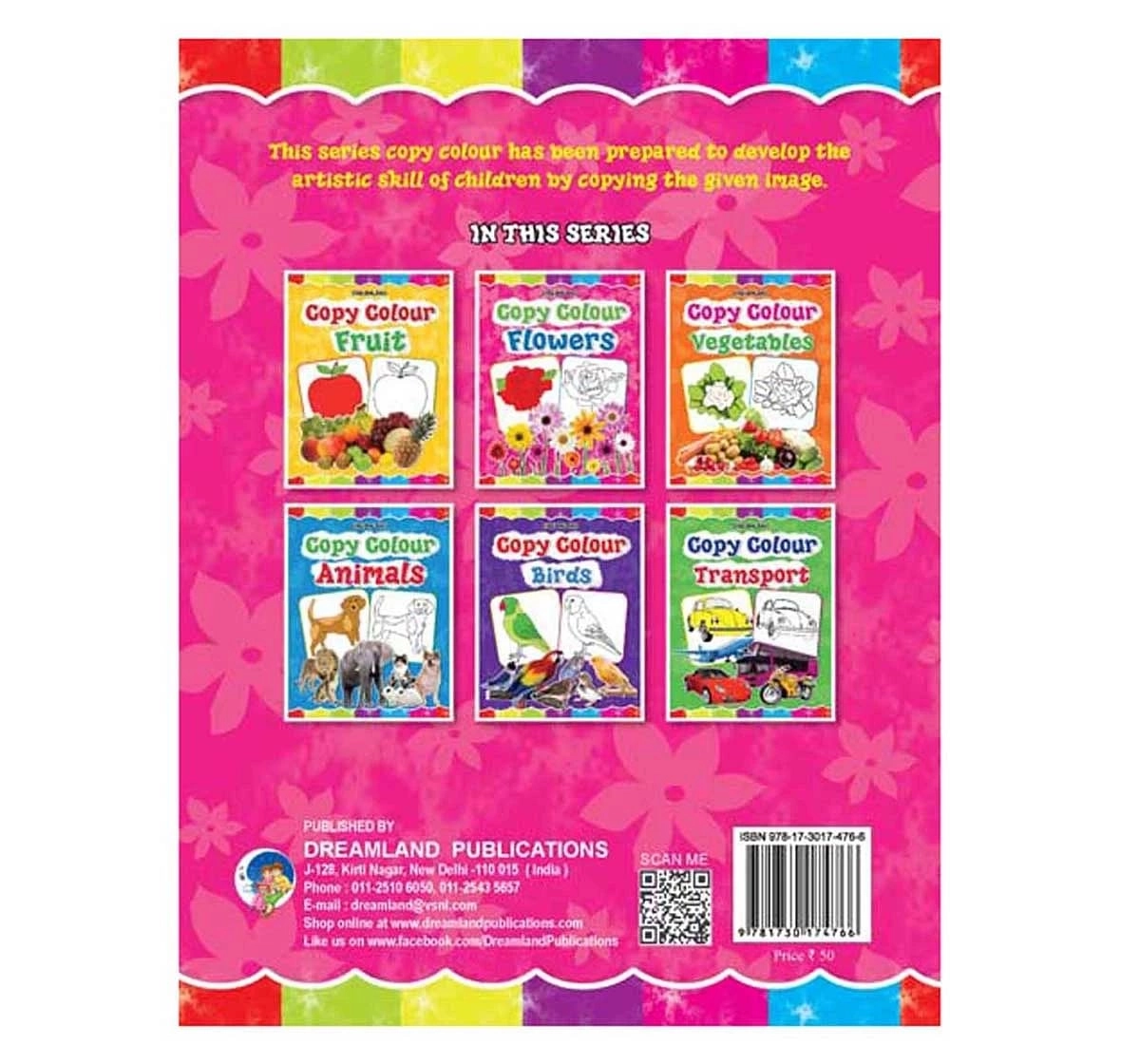 Dreamland Paper Back Colour Flowers Drawing Book for kids 3Y+, Multicolour