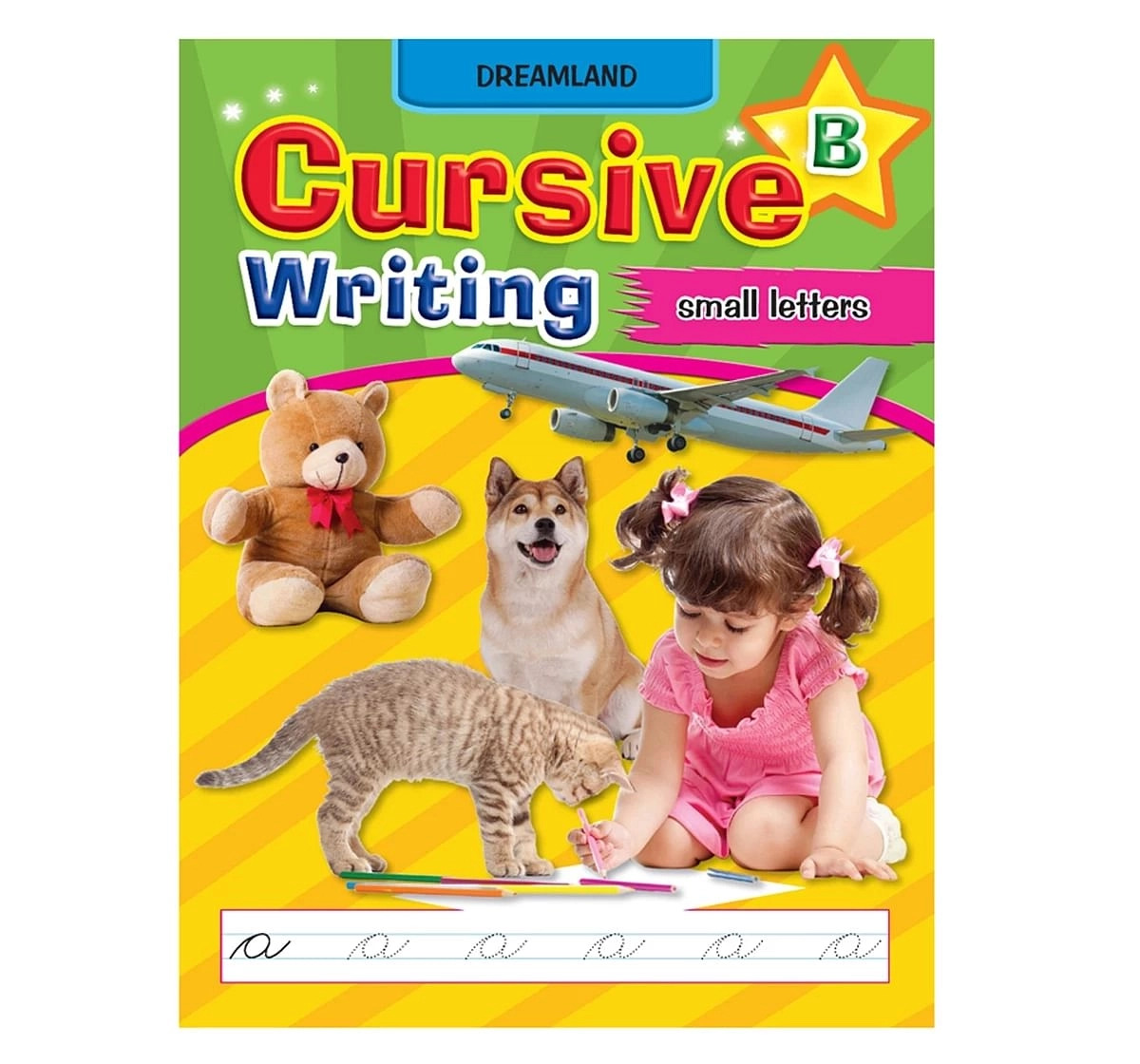 Dreamland Paper Back Cursive Writing Small Letters Part B Book for kids 3Y+, Multicolour