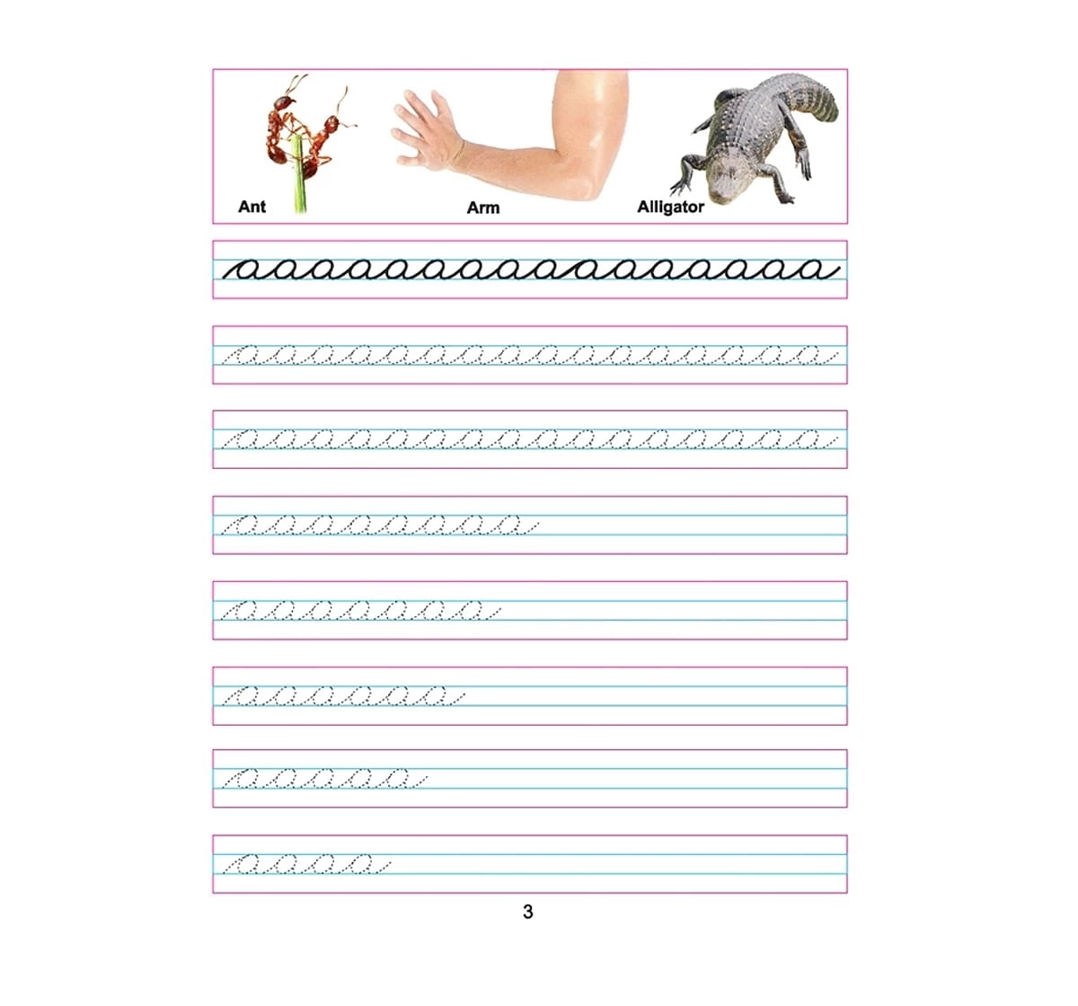 Dreamland Paper Back Cursive Writing Small Letters Part B Book for kids 3Y+, Multicolour