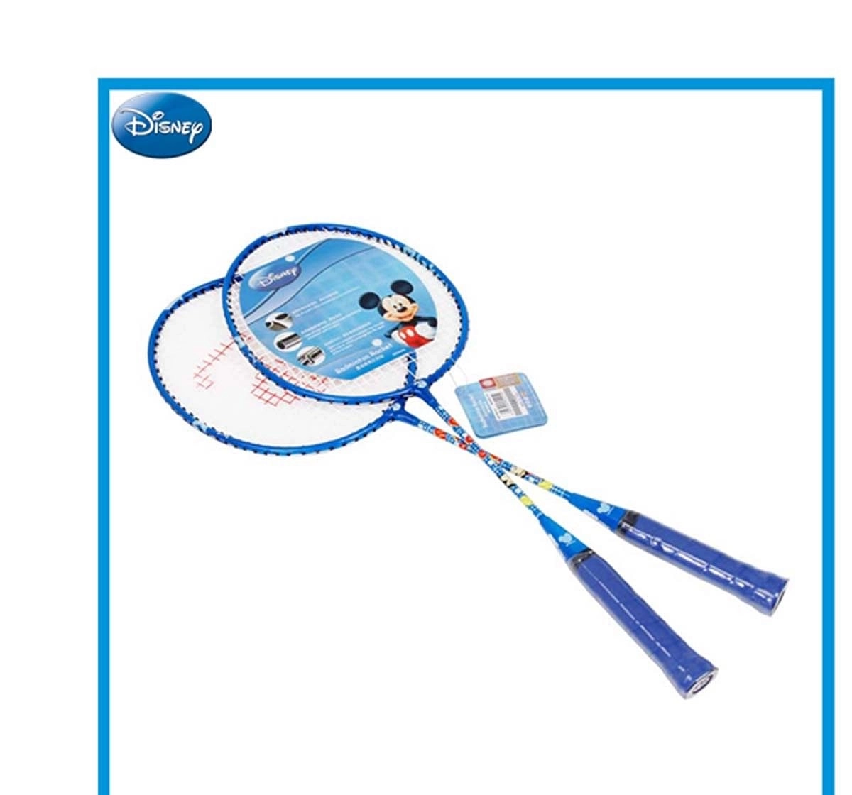 Disney Mesuca Mickey Mouse Blue Badminton Set with Cover, Outdoor Sports for Kids age 4Y+ 