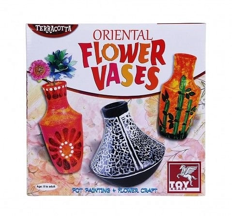 Toy Kraft Oriental Flower Vases DIY Art & Craft Kits for Kids age 8Y+ 