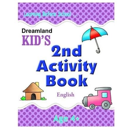 Dreamland Paper Back 2nd English Activity Book for kids 4Y+, Multicolour