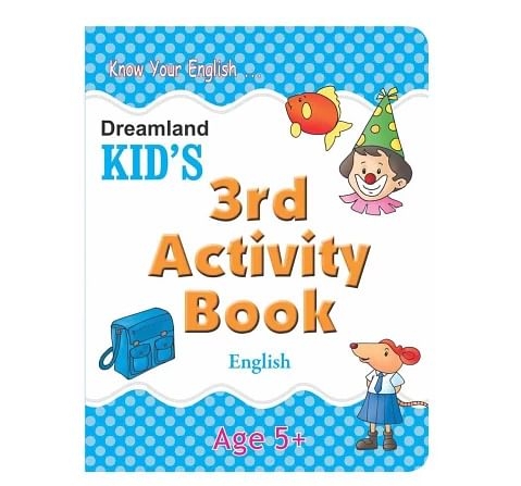 Dreamland Paper Back 3rd English Activity Book for kids 5Y+, Multicolour