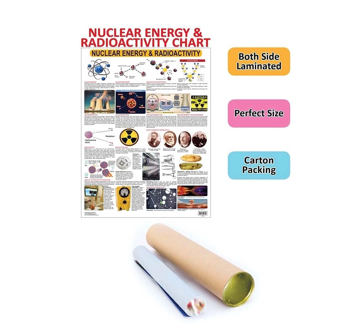 Dreamland Nuclear Energy and Radio Activity Chart for kids 12Y+, Multicolour