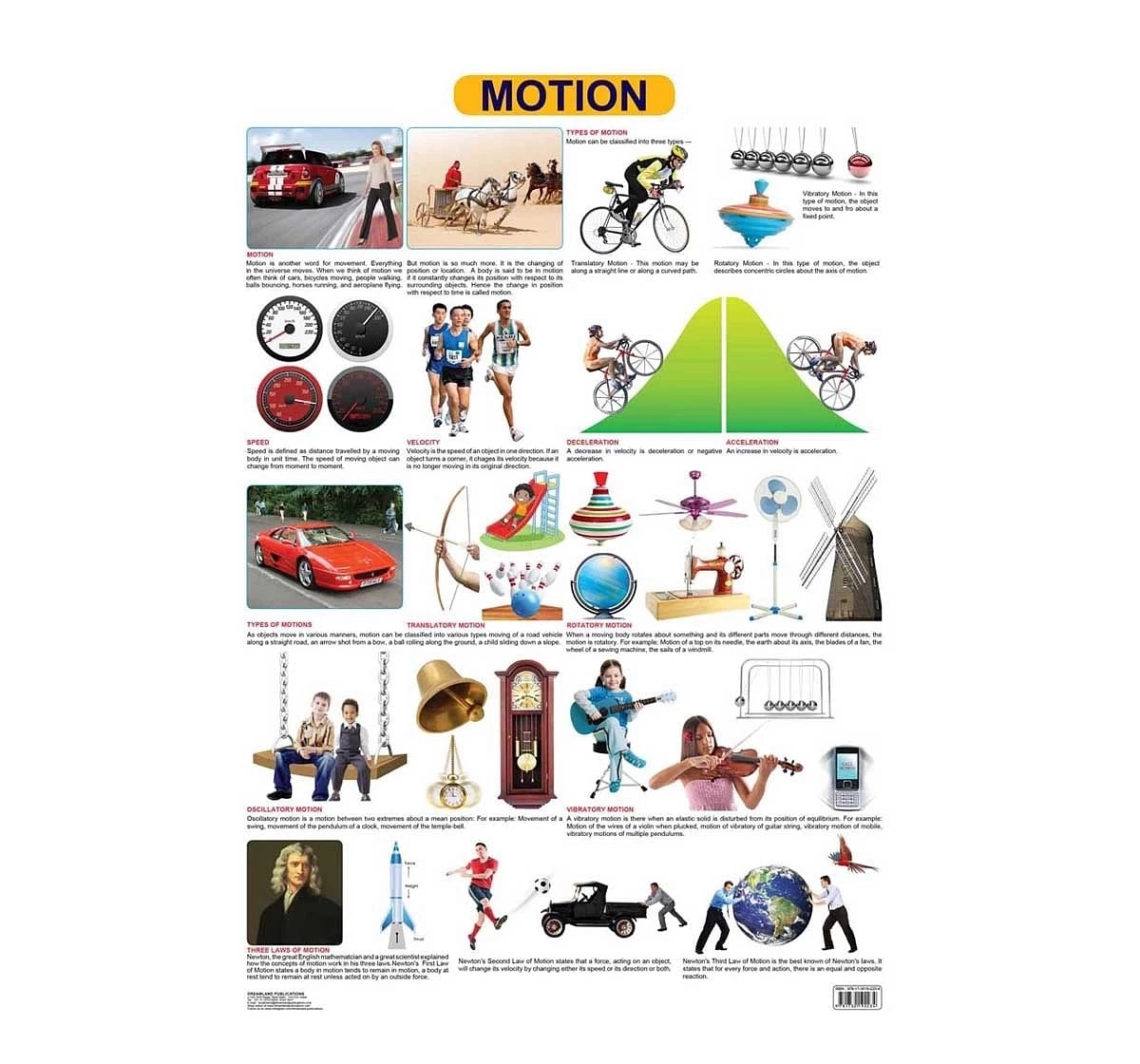 Dreamland Motion Chart for kids 12Y+, Multicolour