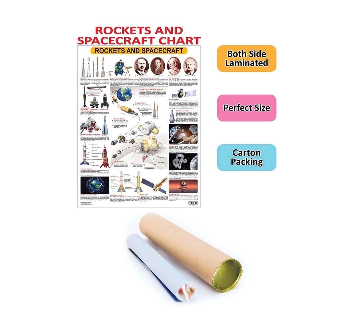 Dreamland Rockets and Space Craft Chart for kids 12Y+, Multicolour