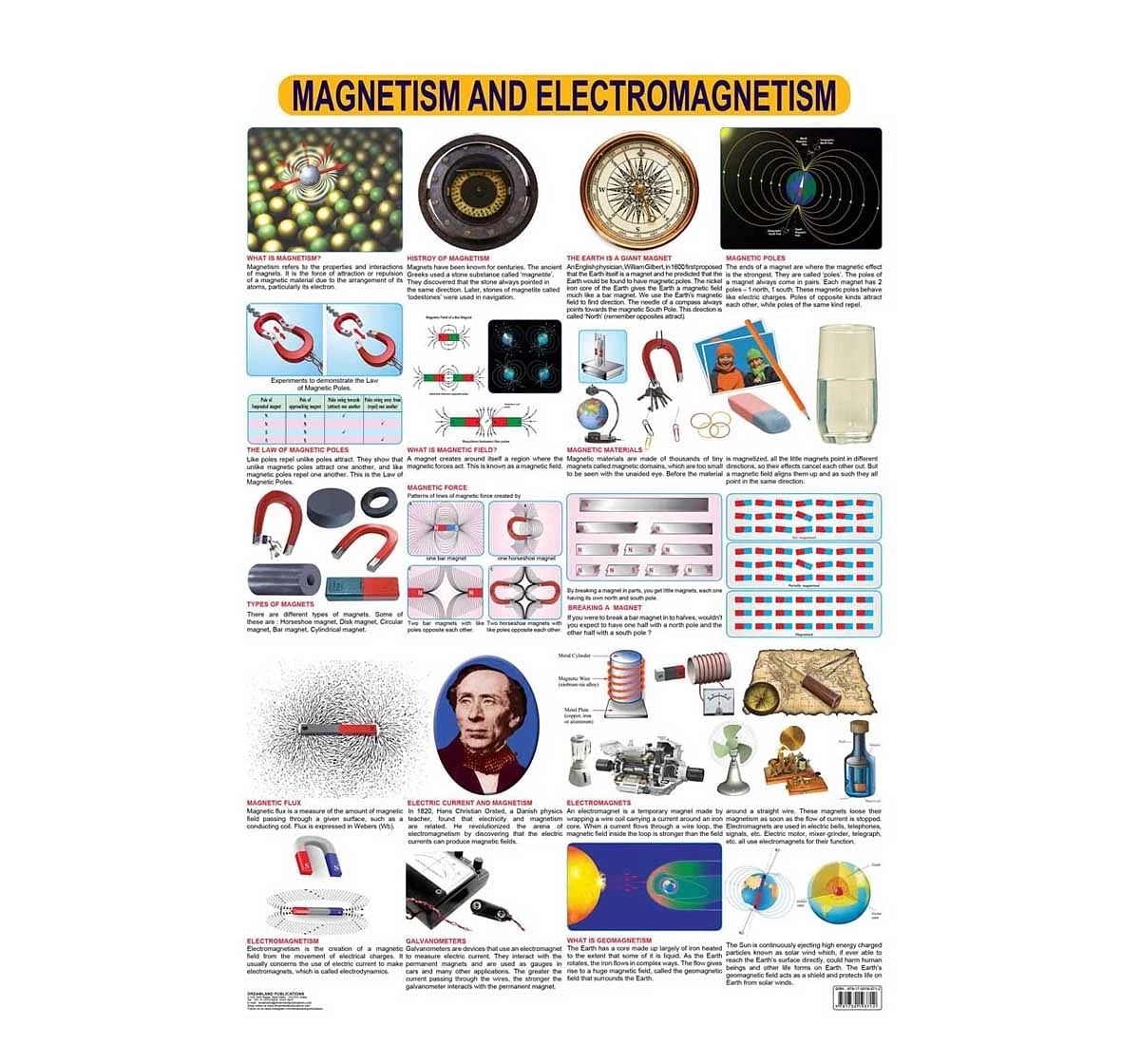 Dreamland Magnetism and Electromagnetism Chart for kids 12Y+, Multicolour
