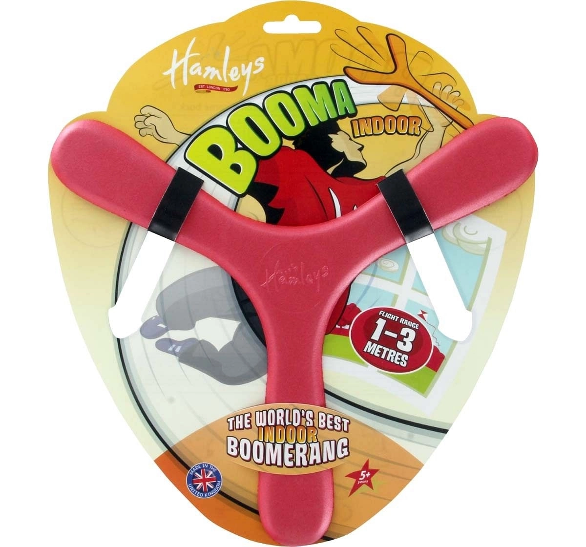 Wicked Hamleys Indoor Boomerang Impulse Toys for Kids age 5Y+ (Yellow)