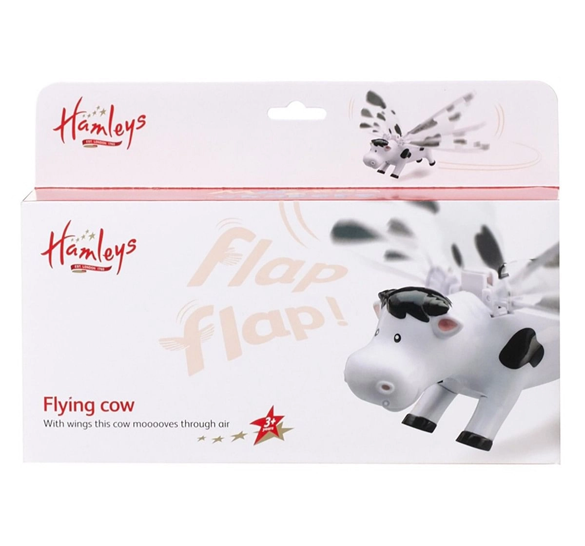 Hamleys Flying Cow (White/Black) Impulse Toys for Kids age 3Y+ 