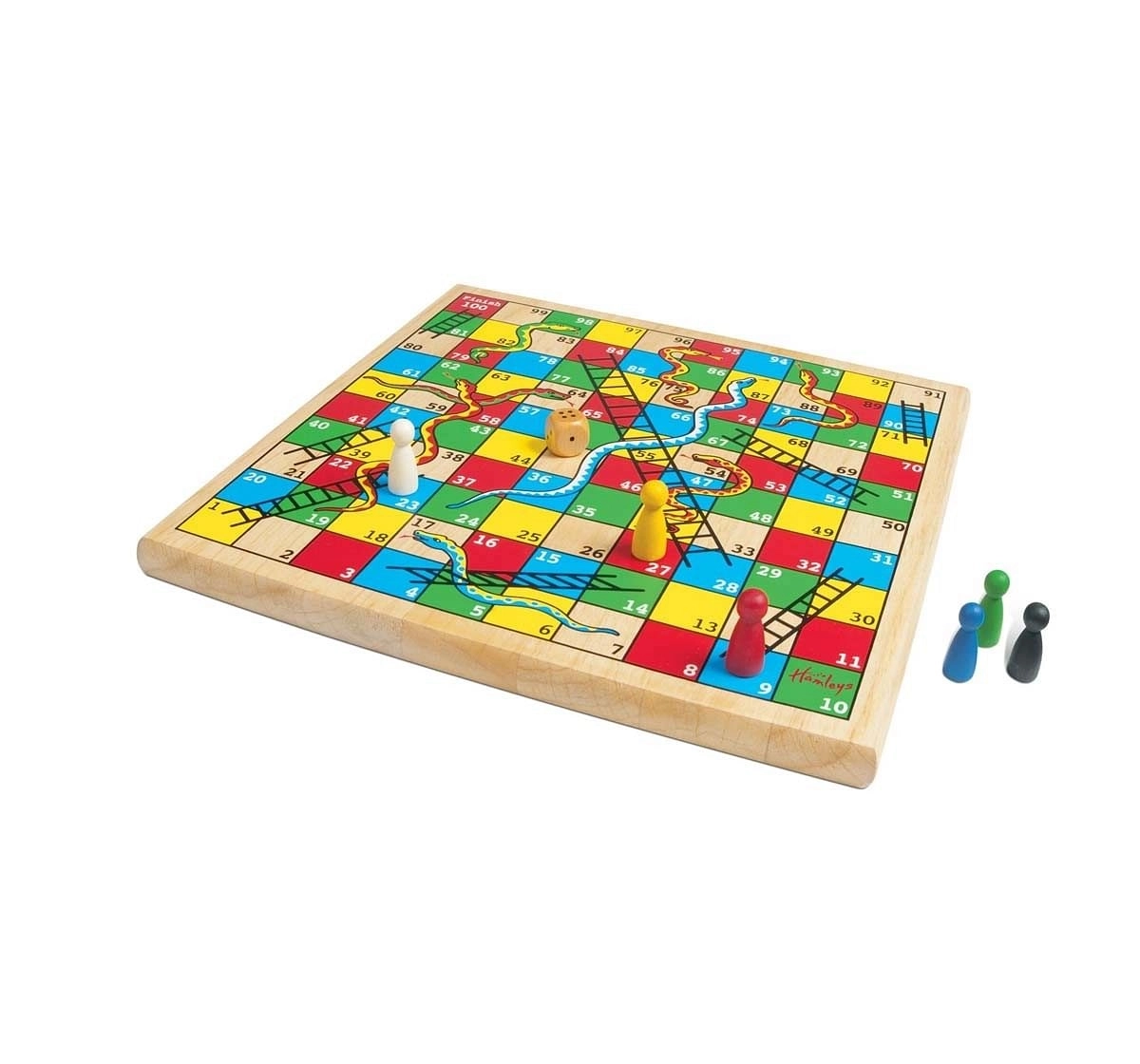 Hamleys Wooden Snakes and Ladders Multi Color Board Game for Kids age 6Y+ 