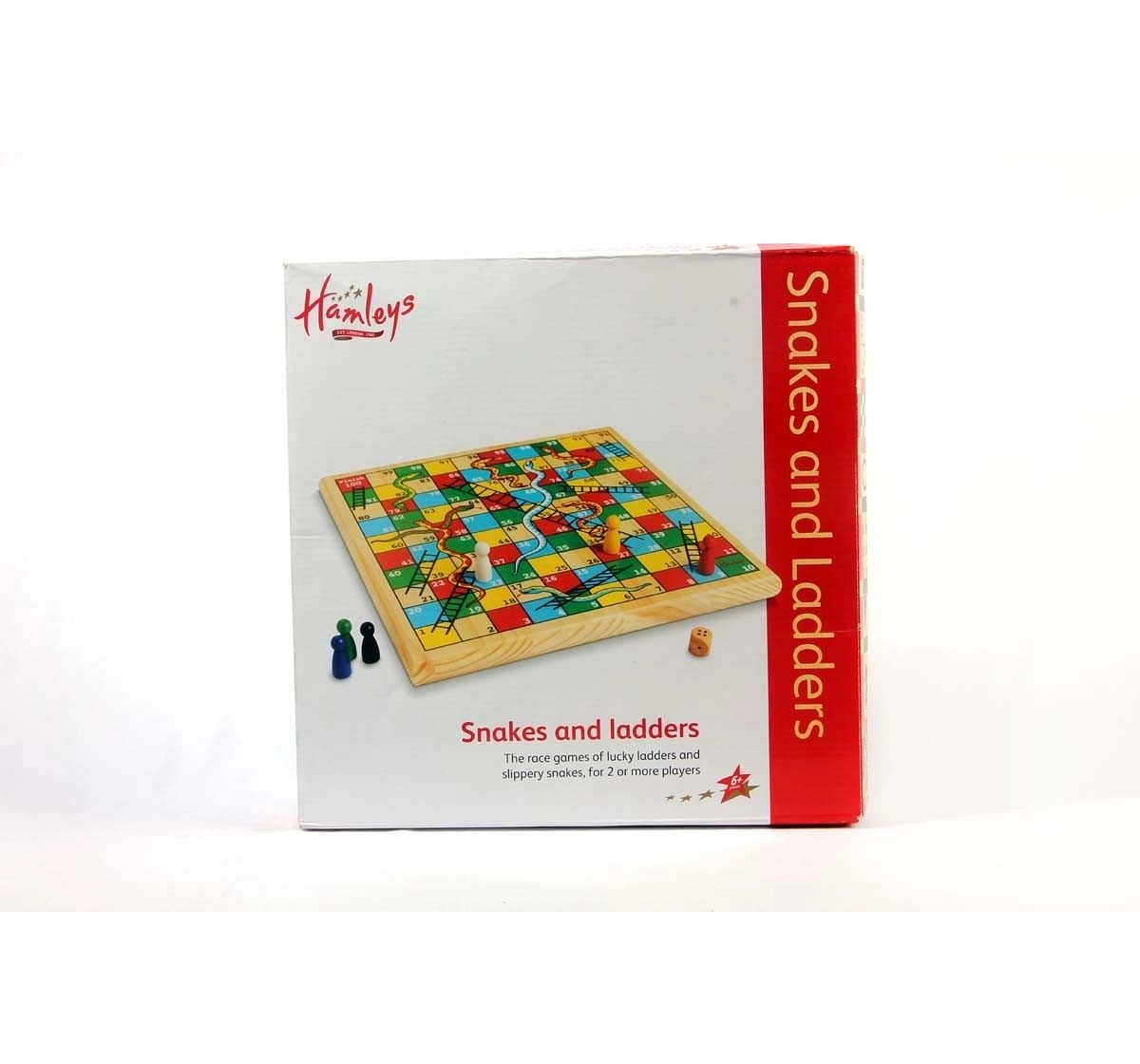 Hamleys Wooden Snakes and Ladders Multi Color Board Game for Kids age 6Y+ 