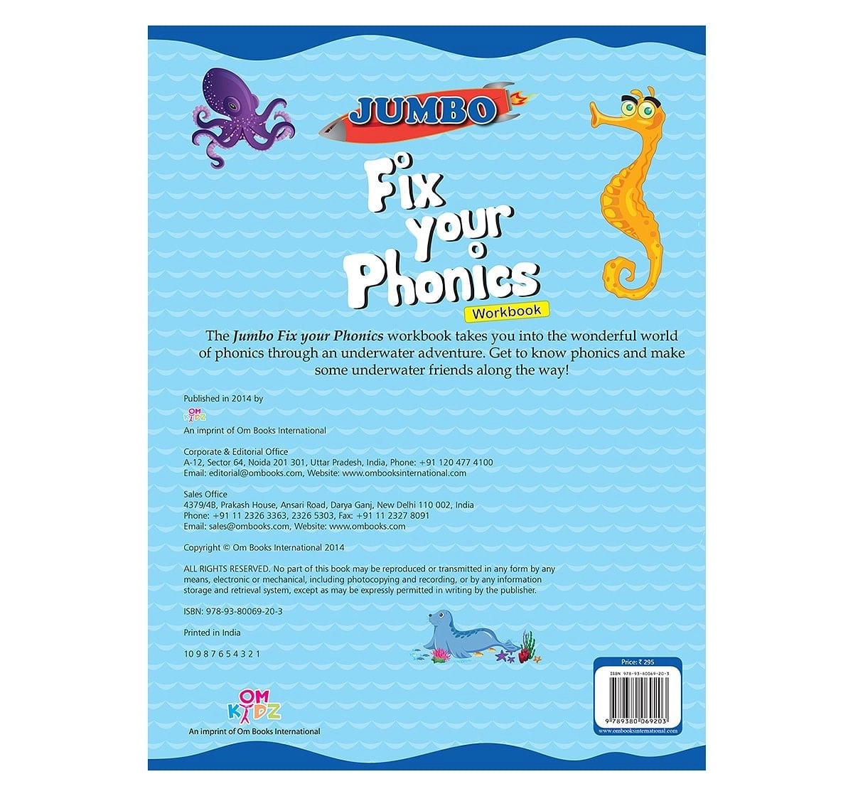 Phonics : Jumbo Fix Your Phonics Activity Workbook, 128 Pages Book, Paperback
