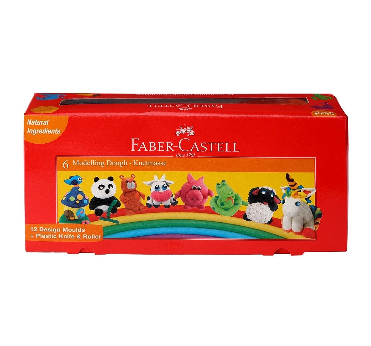 Faber-Castell Modelling dough 50gm pck-6 shades, 3Y+