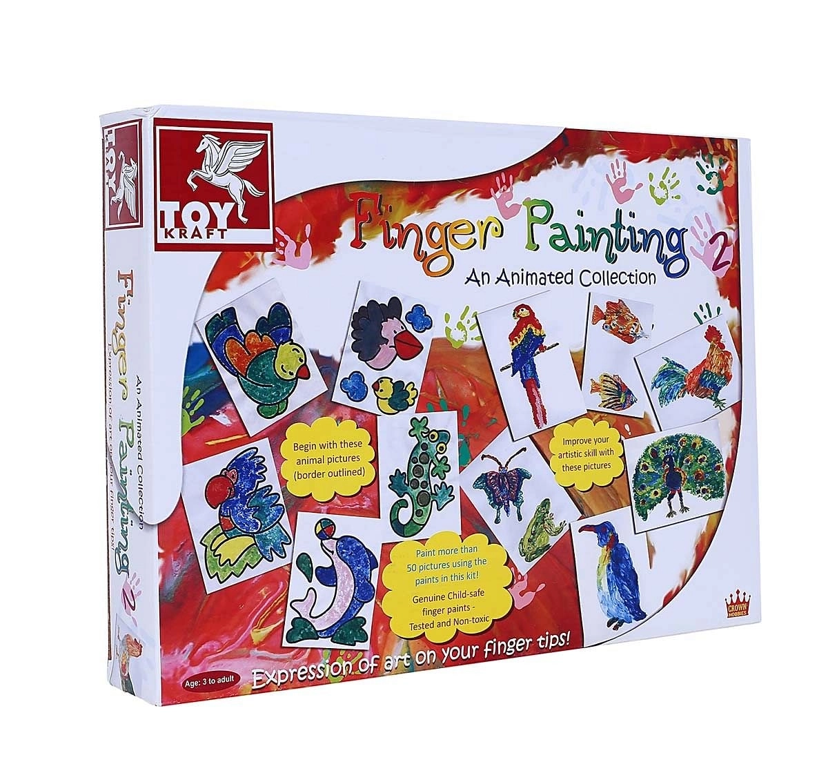 Toy Kraft Finger Painting Kit, 2 DIY Art & Craft Kits for Kids age 3Y+ 
