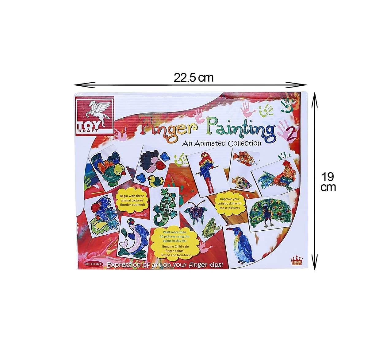 Toy Kraft Finger Painting Kit, 2 DIY Art & Craft Kits for Kids age 3Y+ 