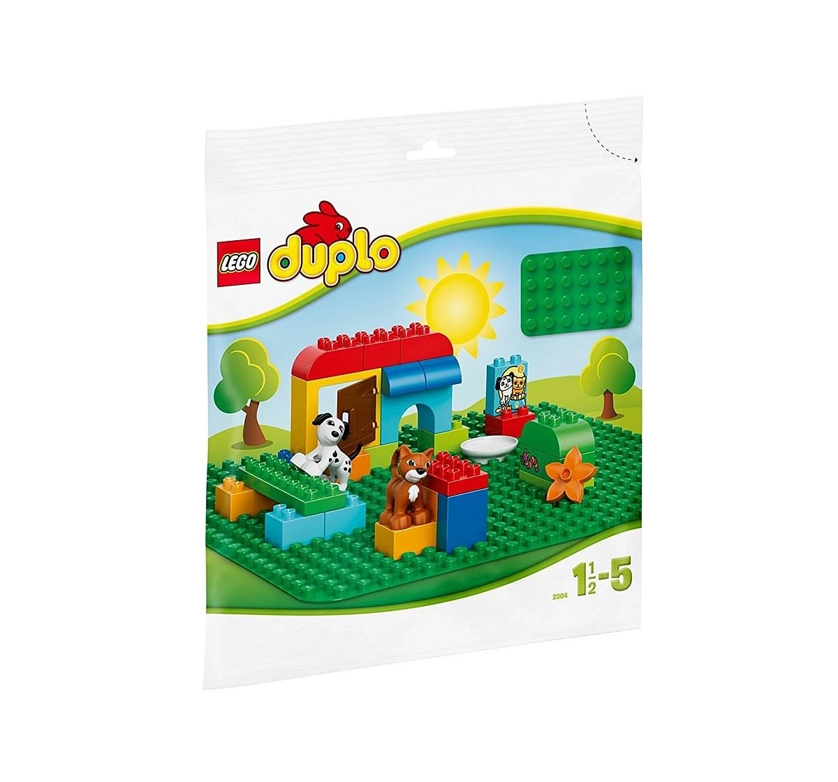 Lego Duplo Large  Building Plate 1.5 To 5 Years 2304  Blocks for Kids age 4Y+ (Green)