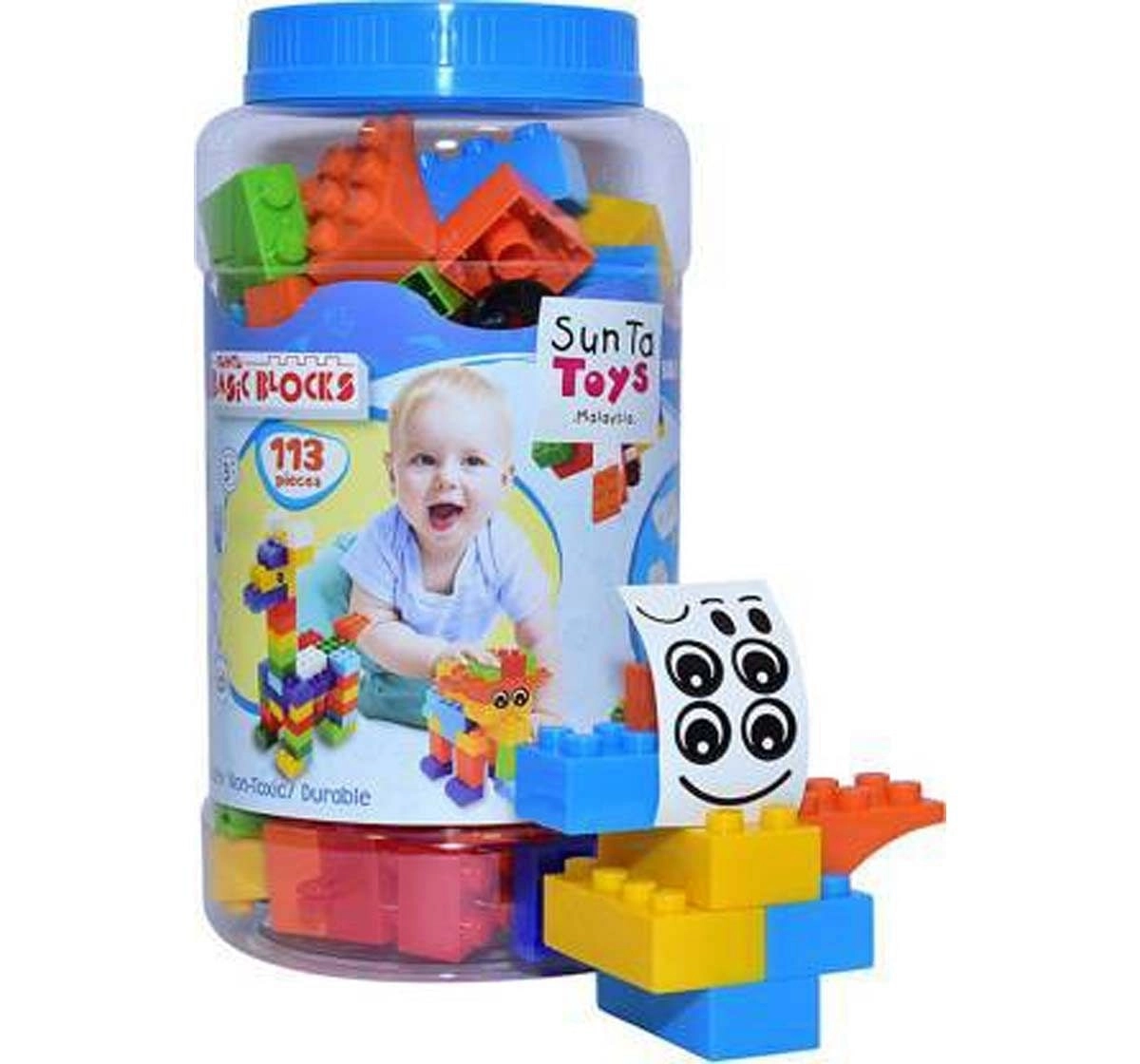 Sunta Jumbo 113 Blocks In Container Baby Gear for Kids age 3Y+ 