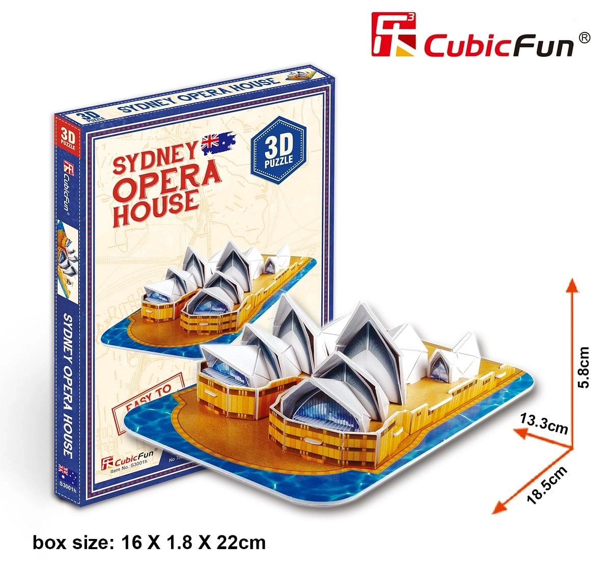 Cubic Fun Sydney Opera House 3D Puzzle 30 Pcs for Kids age 3Y+
