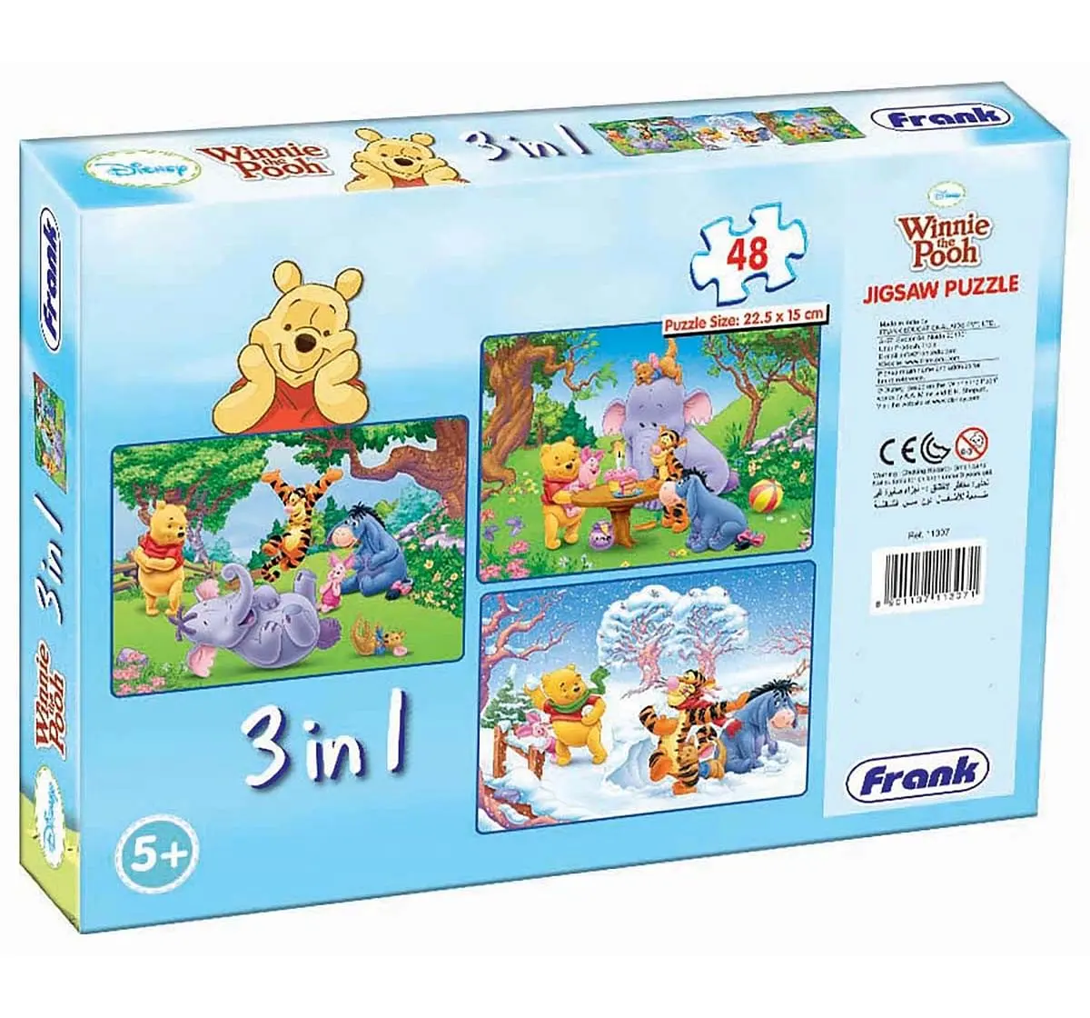 Frank Winnie The Pooh 3 In 1 Puzzle Puzzles for Kids Age 5Y+