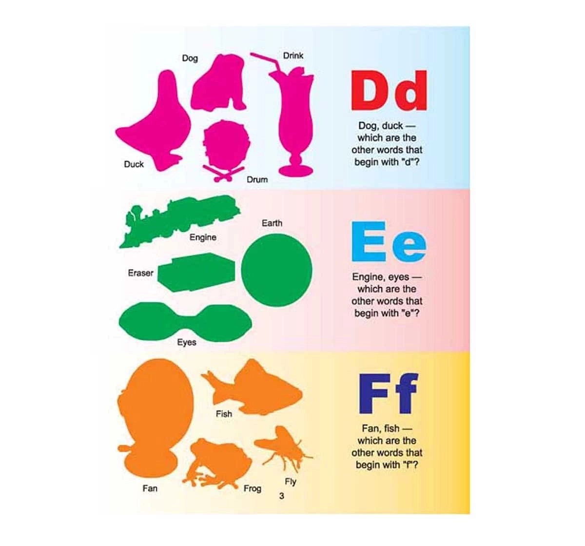 Dreamland Paper Back Play With Sticker ABC Book for kids 3Y+, Multicolour