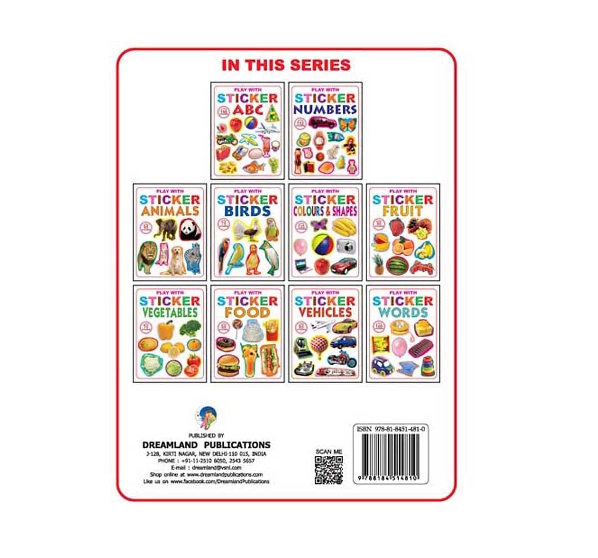 Dreamland Paper Back Play With Sticker ABC Book for kids 3Y+, Multicolour