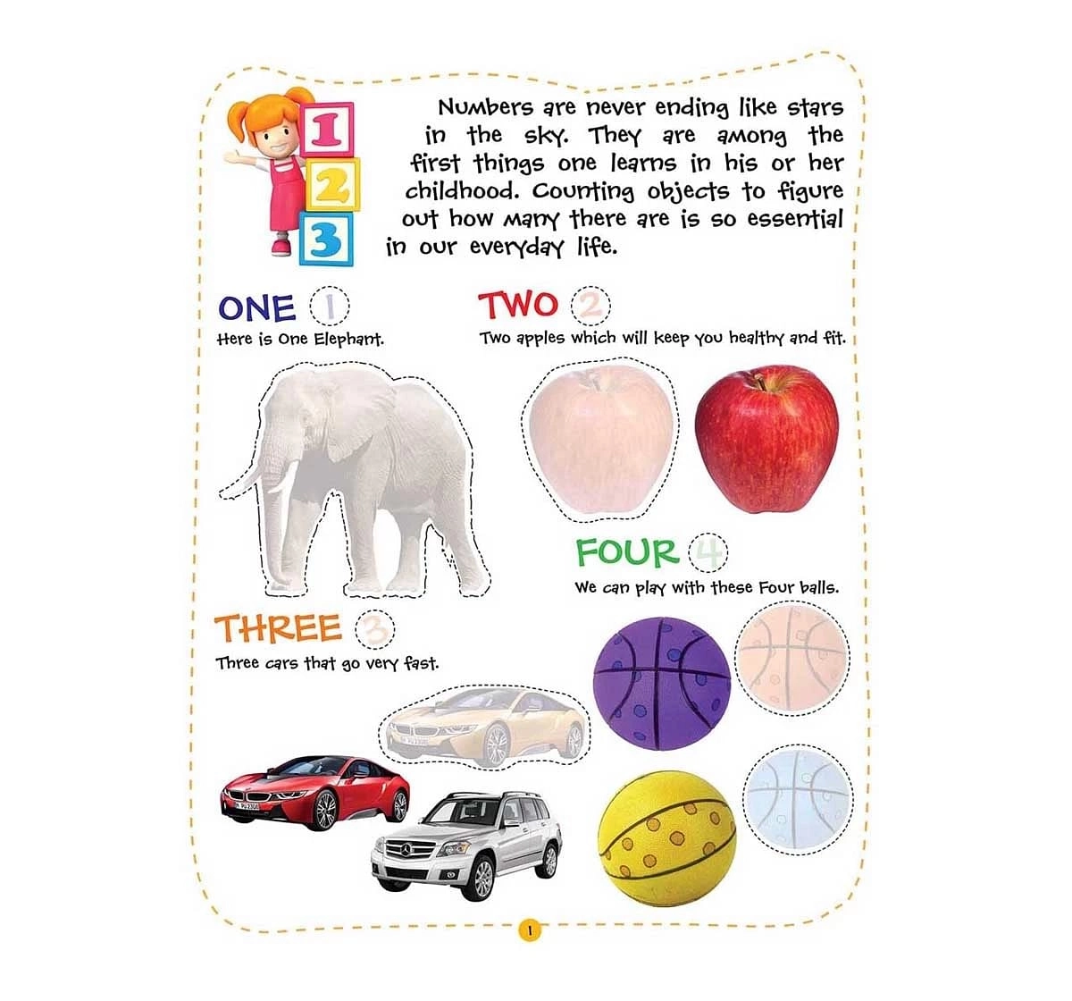 Dreamland Paper Back Play With Sticker Numbers Early Learning Book for kids 3Y+, Multicolour