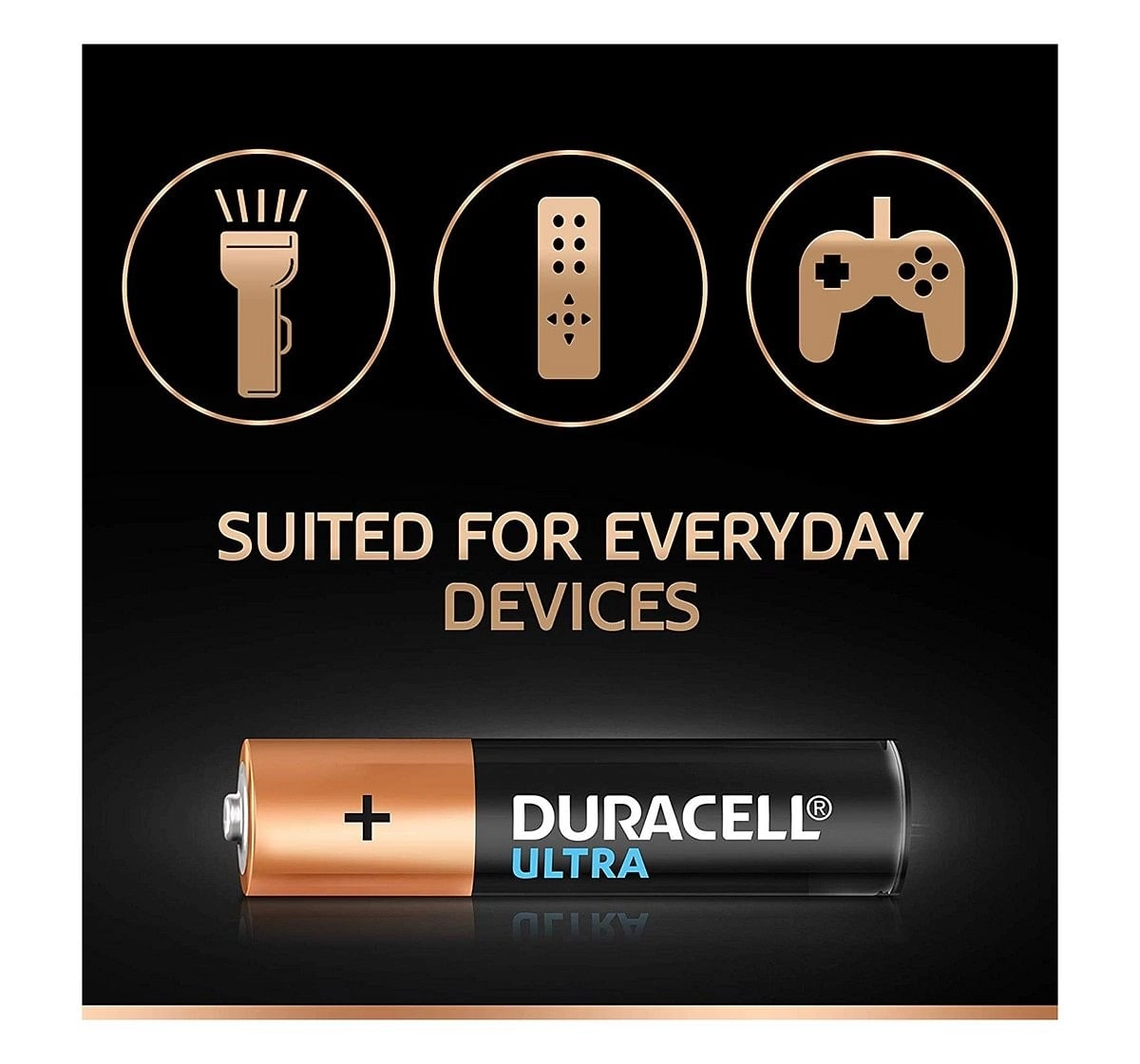 Duracell Alkaline AAA Batteries - Pack of 4 Essentials for Kids age 3Y+ 