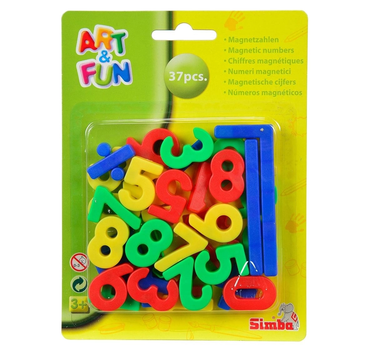 Simba Art and Fun Plastic Magnetic Letters 37 pieces Multicolor 3Y+