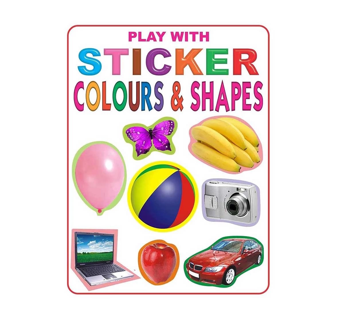 Dreamland Paper Back Play With Sticker Colour and Shapes Book for kids 3Y+, Multicolour
