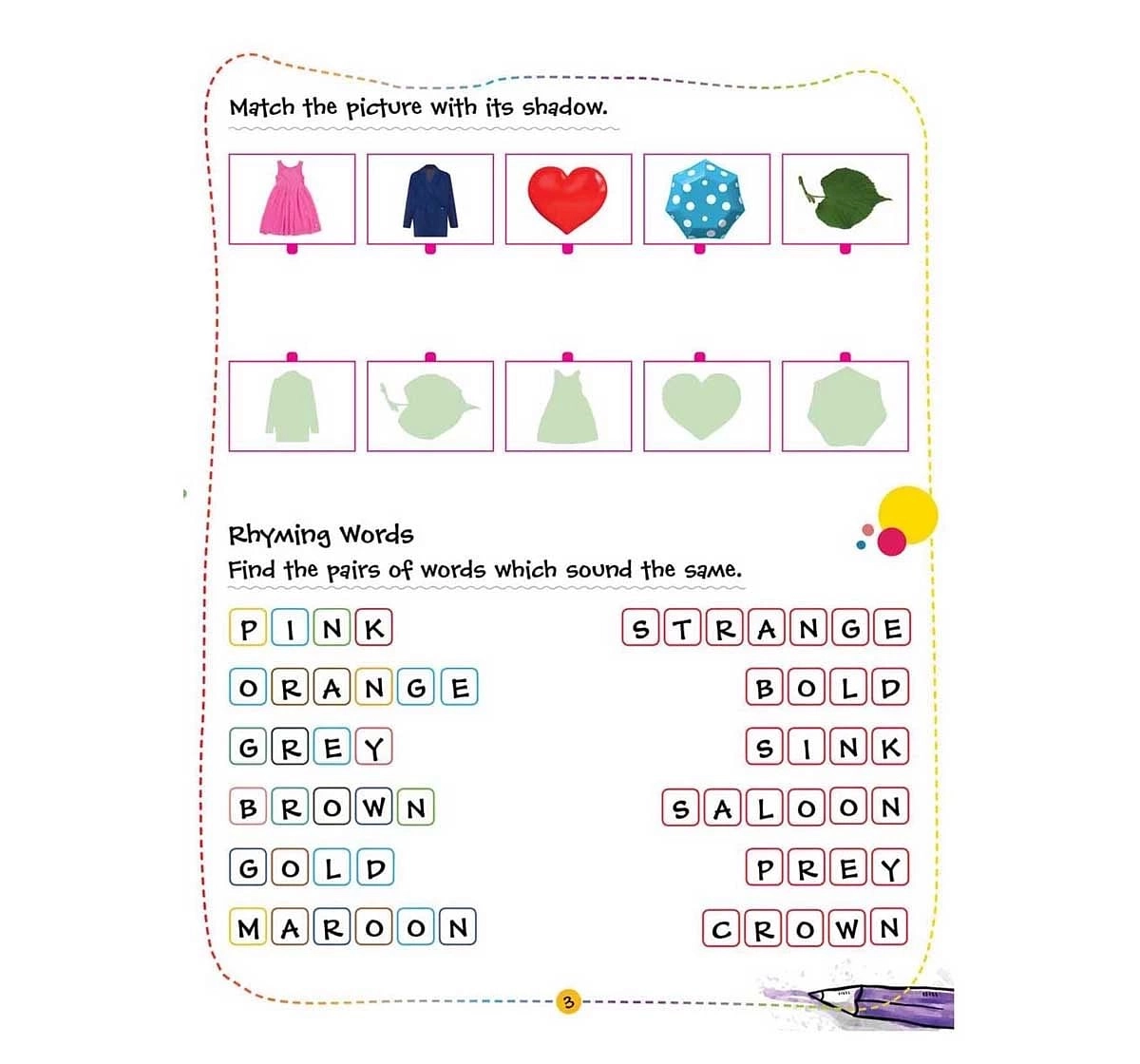 Dreamland Paper Back Play With Sticker Colour and Shapes Book for kids 3Y+, Multicolour