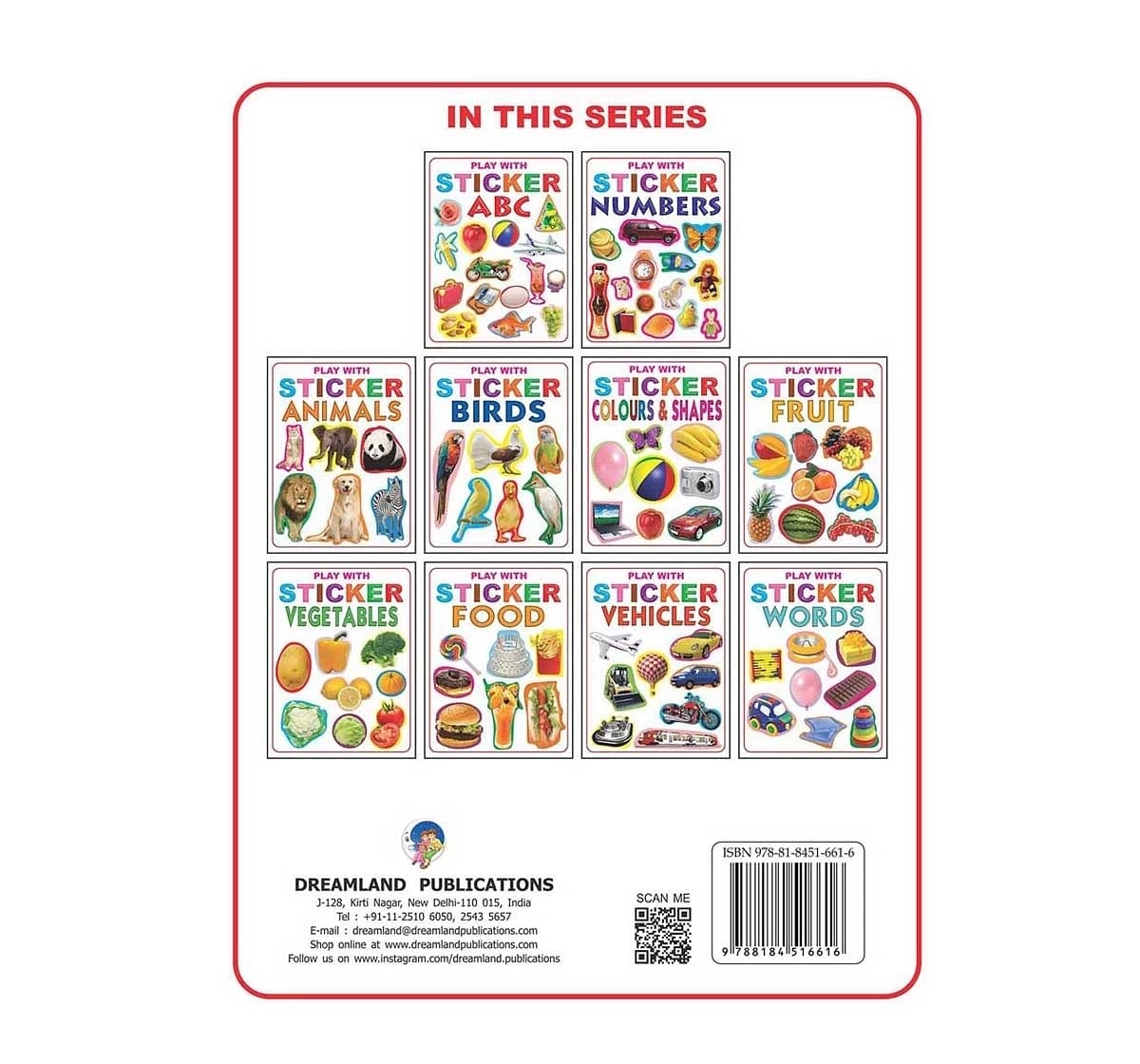 Dreamland Paper Back Play With Sticker Colour and Shapes Book for kids 3Y+, Multicolour