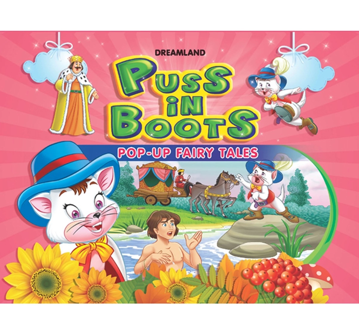 Dreamland Hardbound Popup Puss in Boots Books for Kids 3Y+, Multicolour