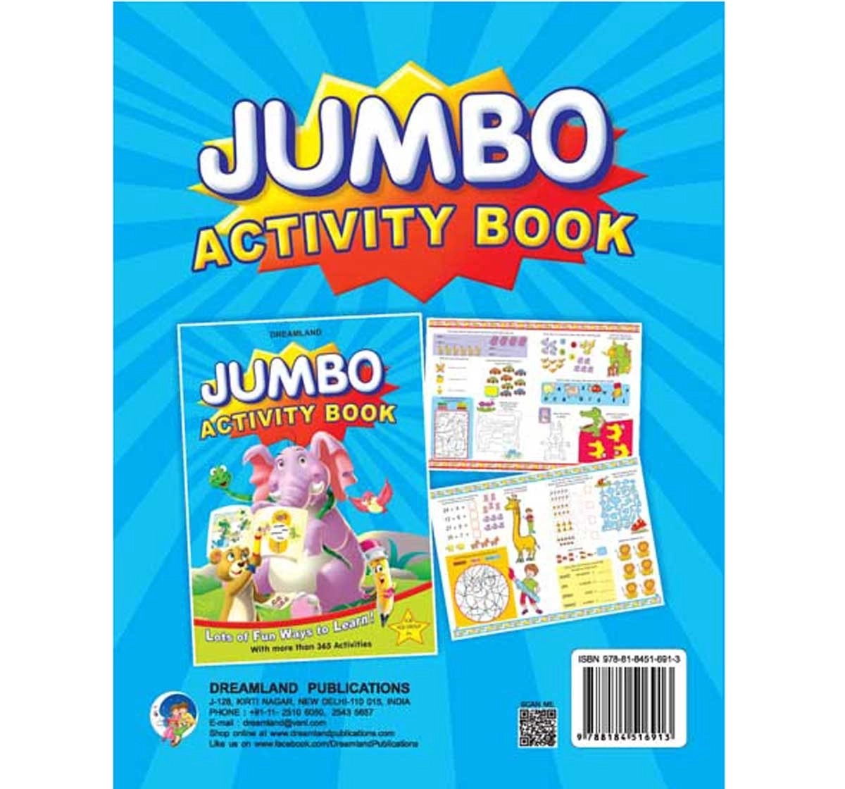 Dreamland Paperback Jumbo Activity Books for Kids 6Y+, Multicolour
