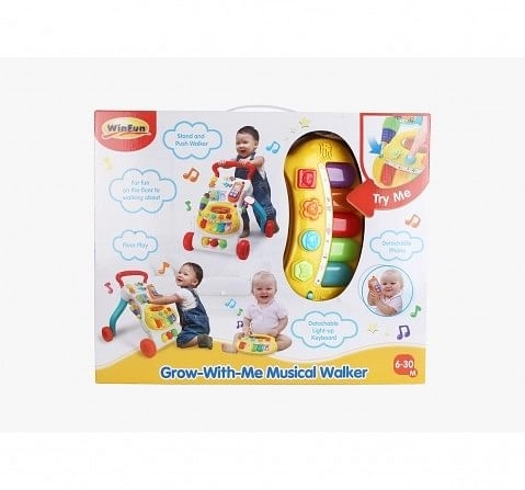 Winfun Grow-With-Me Musical Walker Baby Gear for Kids age 0M+