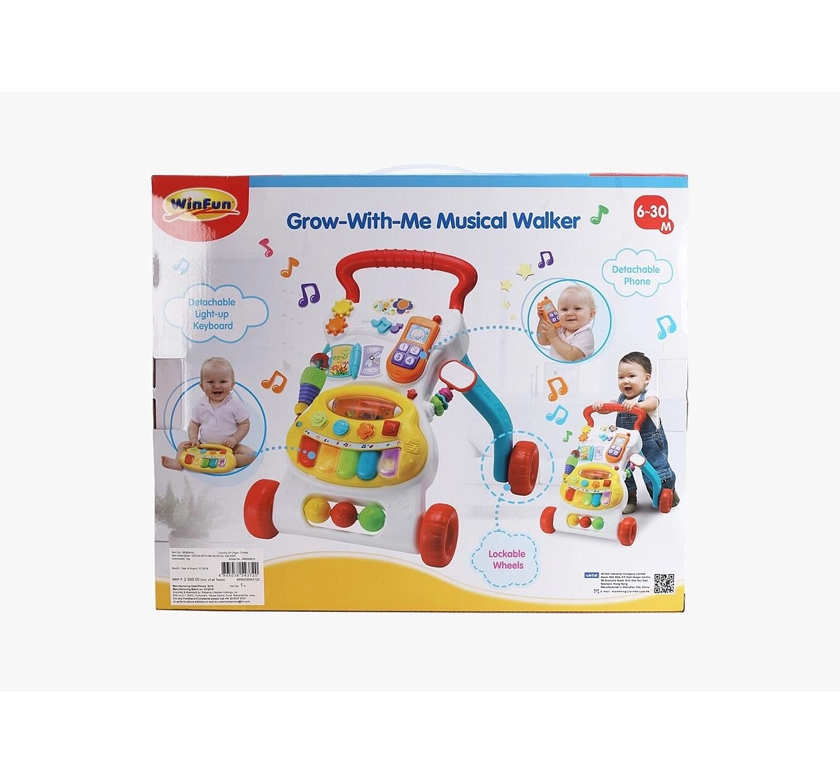 Winfun Nl Grow-With-Memusical Walker Baby Gear for Kids age 0M+ 