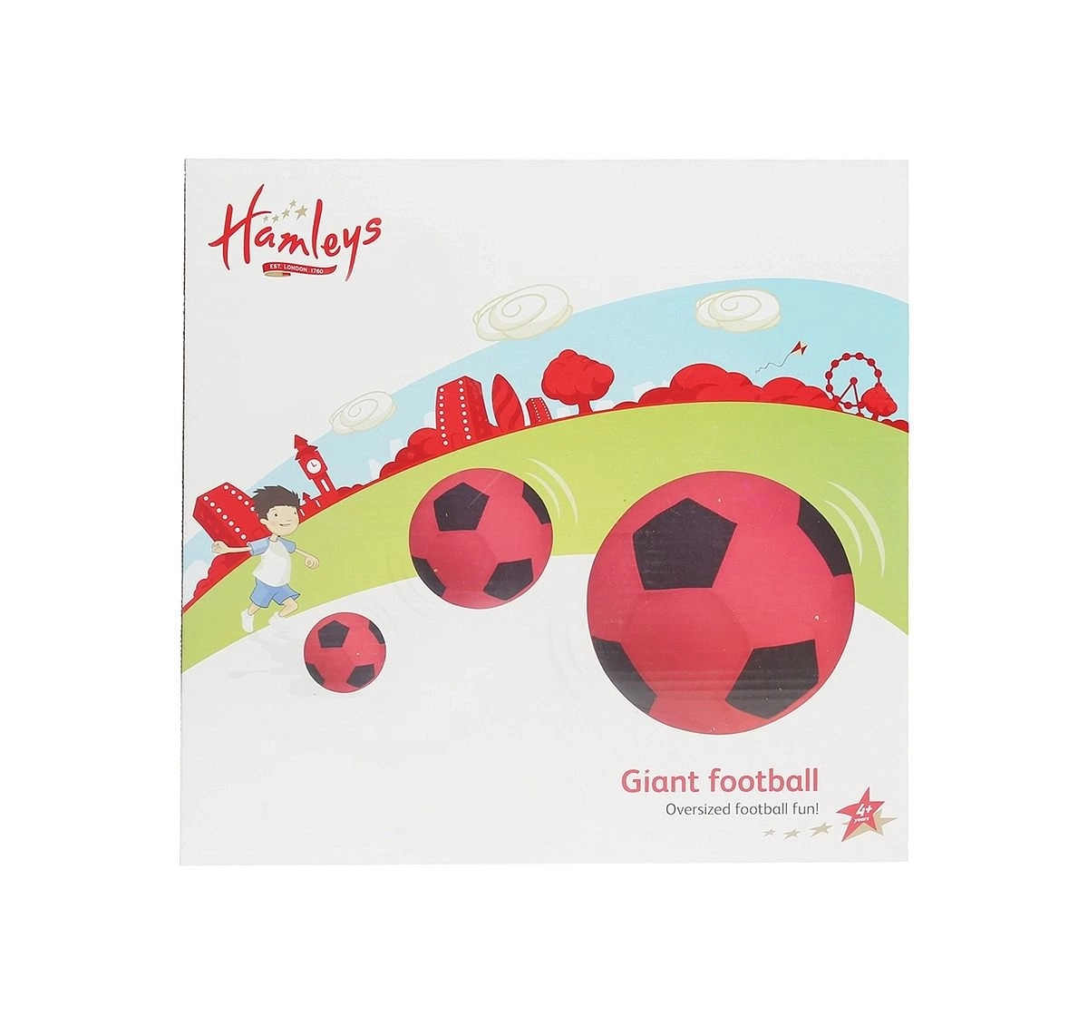 Hamleys Mega Football With Pump (Blue/Black) Ball Sports & Accessories for Kids age 4Y+ 