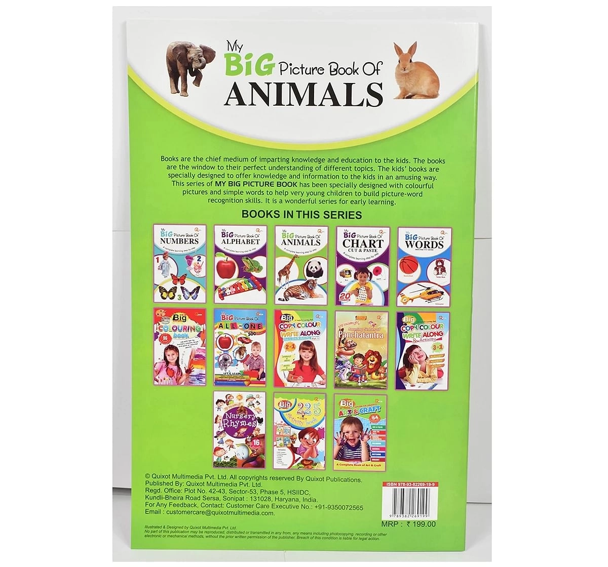 Quixot My Big Book Of Animals Multicolor 3Y+