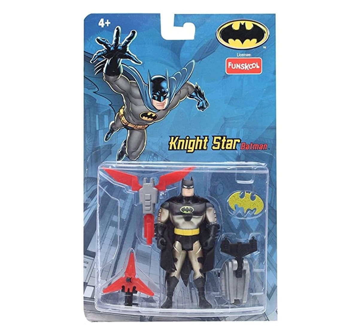 Shop Funskool Knight Star Batman Action Figure, Unisex, 2Y+ (Multicolor