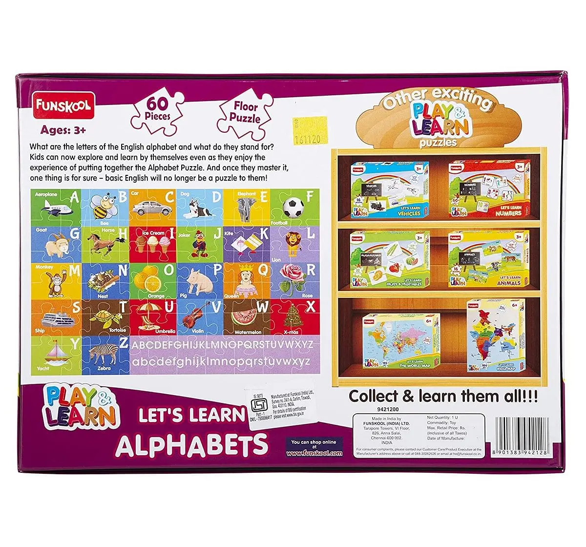 Funskool Alphabets Puzzle, 3Y+