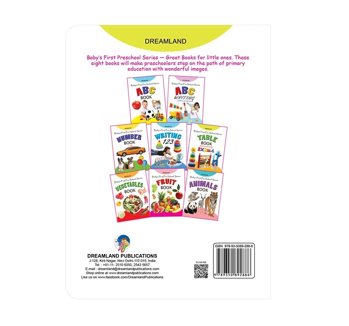 Dreamland Paper Back Babys First Preschool Table Book for kids 3Y+, Multicolour