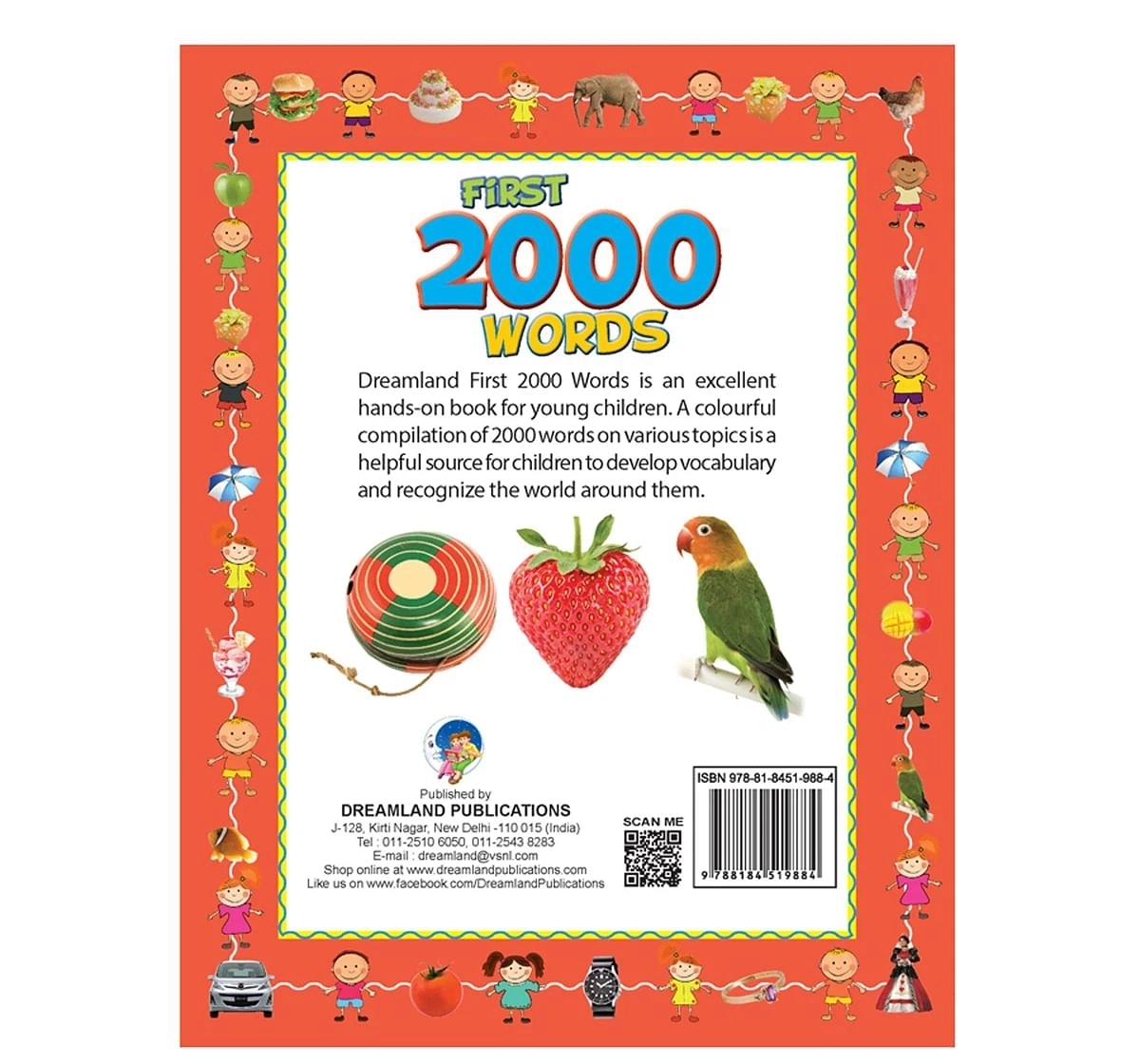 Dreamland Paper Back First 2000 Words Early Learning Book for kids 4Y+, Multicolour